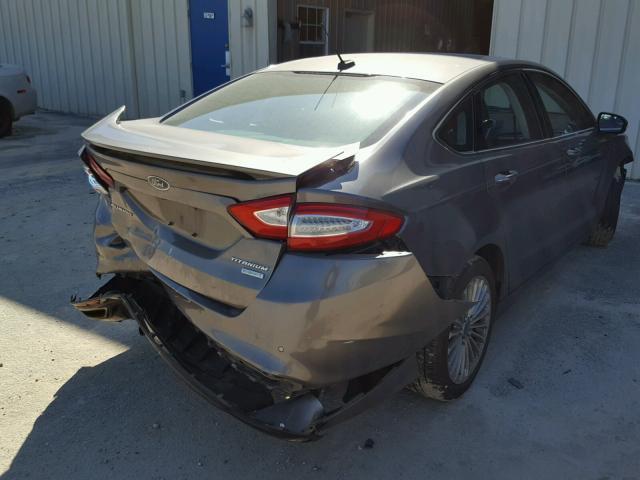 3FA6P0K90ER136949 - 2014 FORD FUSION TIT GRAY photo 4