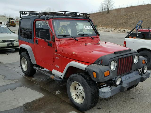 1J4FA49S02P721569 - 2002 JEEP WRANGLER / RED photo 1