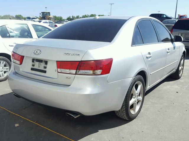 5NPEU46F37H255686 - 2007 HYUNDAI SONATA SE SILVER photo 4