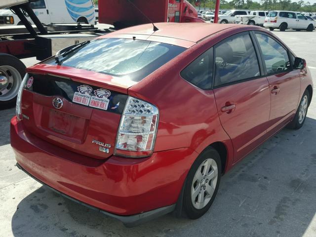 JTDKB20U963181205 - 2006 TOYOTA PRIUS RED photo 4