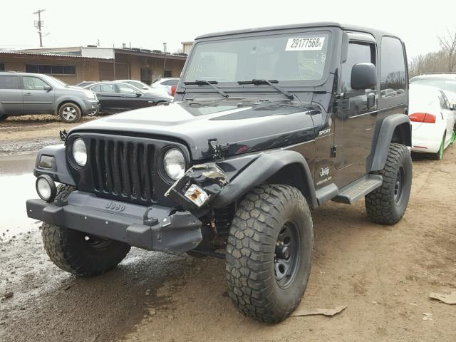 1J4FA49S24P795420 - 2004 JEEP WRANGLER / BLACK photo 2