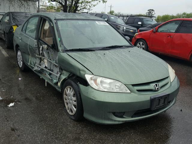 JHMES16594S001603 - 2004 HONDA CIVIC LX GREEN photo 1