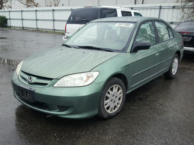 JHMES16594S001603 - 2004 HONDA CIVIC LX GREEN photo 2