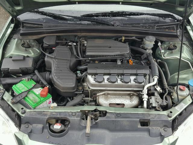 JHMES16594S001603 - 2004 HONDA CIVIC LX GREEN photo 7