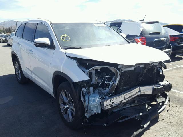 5TDZKRFH5FS104783 - 2015 TOYOTA HIGHLANDER WHITE photo 1