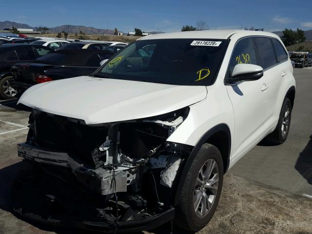 5TDZKRFH5FS104783 - 2015 TOYOTA HIGHLANDER WHITE photo 2