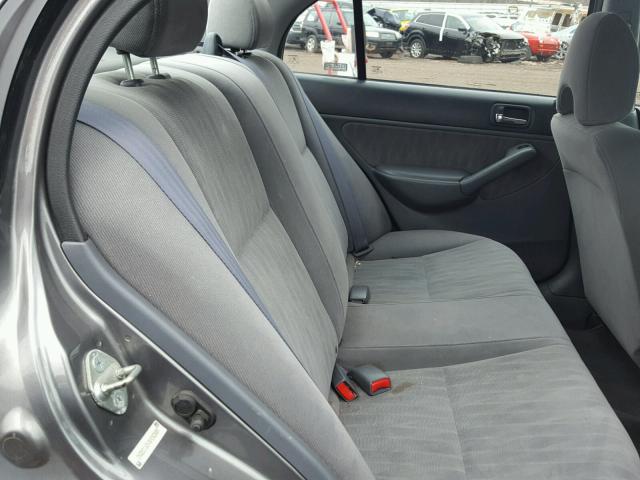 2HGES16544H543489 - 2004 HONDA CIVIC LX GRAY photo 6