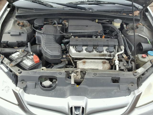 2HGES16544H543489 - 2004 HONDA CIVIC LX GRAY photo 7