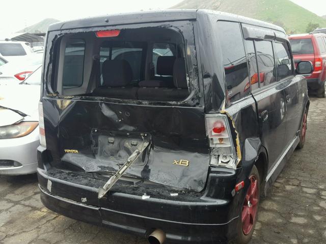 JTLKT334440162997 - 2004 TOYOTA SCION XB BLACK photo 4