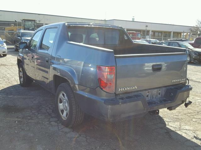 5FPYK1F24AB004798 - 2010 HONDA RIDGELINE GRAY photo 3