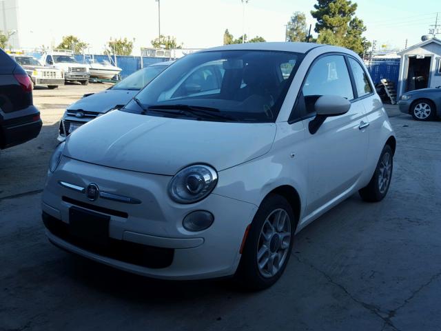 3C3CFFAR2DT526400 - 2013 FIAT 500 POP WHITE photo 2