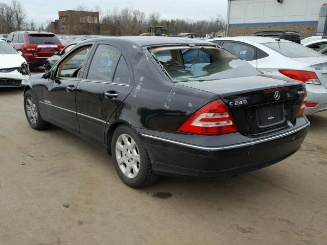 WDBRF81J15F625442 - 2005 MERCEDES-BENZ C 240 4MAT BLACK photo 3