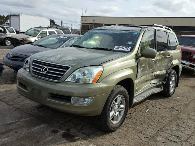 JTJBT20X280161306 - 2008 LEXUS GX 470 GREEN photo 2