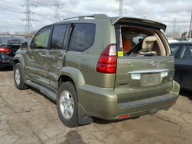 JTJBT20X280161306 - 2008 LEXUS GX 470 GREEN photo 3