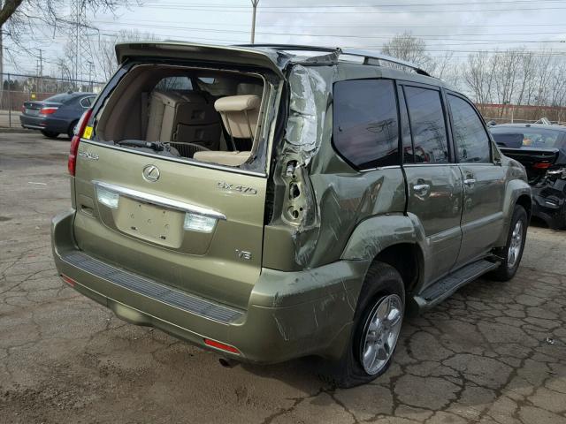 JTJBT20X280161306 - 2008 LEXUS GX 470 GREEN photo 4