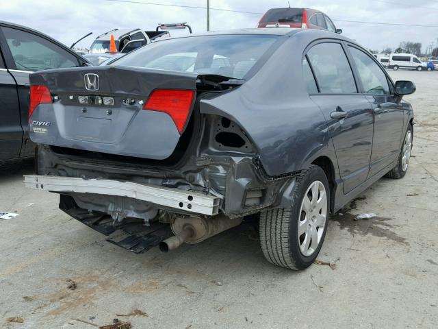 2HGFA16599H315342 - 2009 HONDA CIVIC LX GRAY photo 4