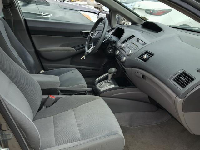 2HGFA16599H315342 - 2009 HONDA CIVIC LX GRAY photo 5