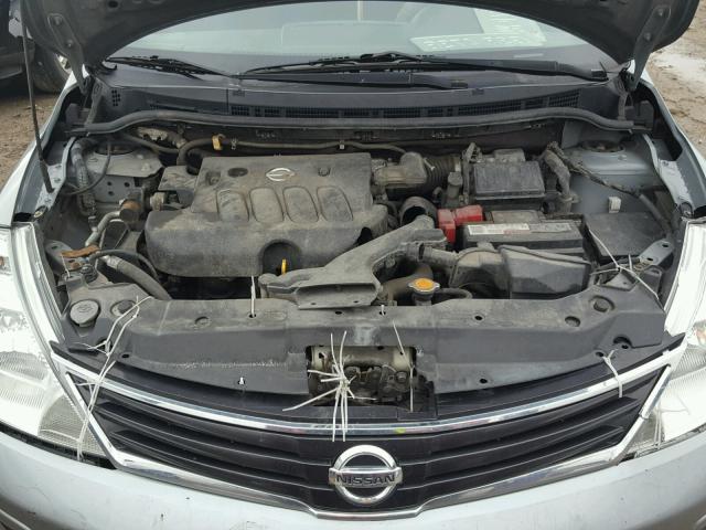 3N1BC1AP5AL382325 - 2010 NISSAN VERSA S GRAY photo 7