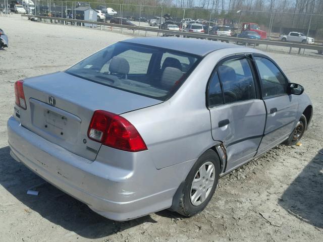 2HGES16485H568792 - 2005 HONDA CIVIC DX SILVER photo 4