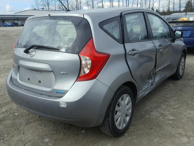 3N1CE2CPXFL402139 - 2015 NISSAN VERSA NOTE SILVER photo 4