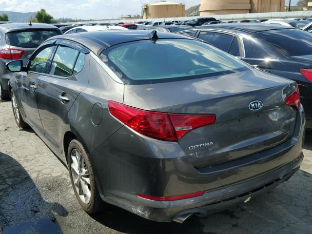 KNAGN4A70B5098209 - 2011 KIA OPTIMA EX BROWN photo 3