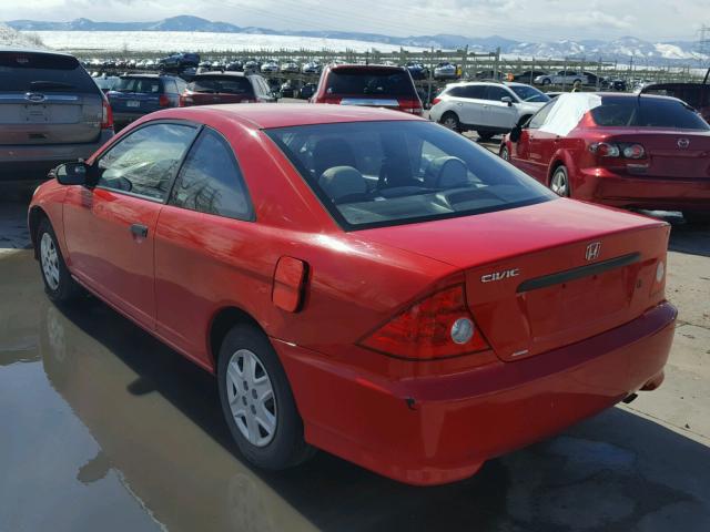 1HGEM22184L036455 - 2004 HONDA CIVIC DX V RED photo 3