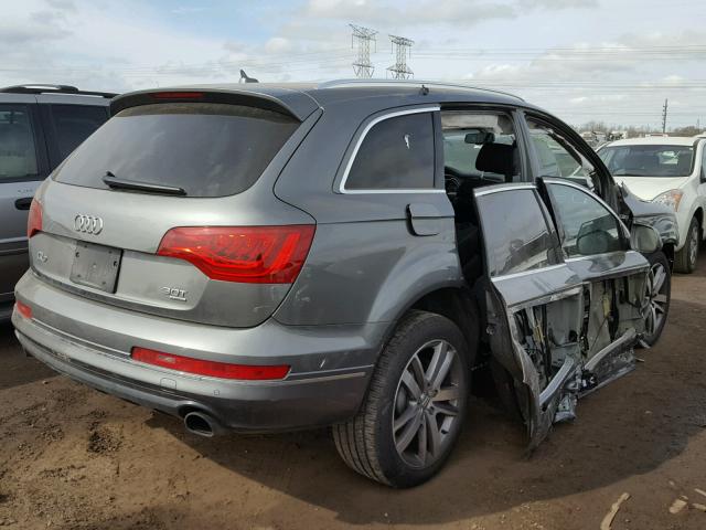 WA1LGAFE5ED011877 - 2014 AUDI Q7 PREMIUM GRAY photo 4