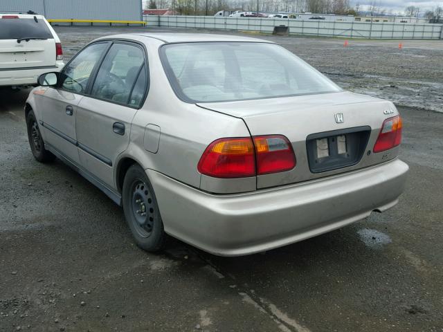 1HGEJ6522YL008189 - 2000 HONDA CIVIC DX TAN photo 3