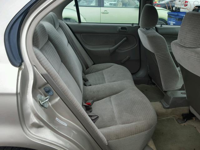 1HGEJ6522YL008189 - 2000 HONDA CIVIC DX TAN photo 6