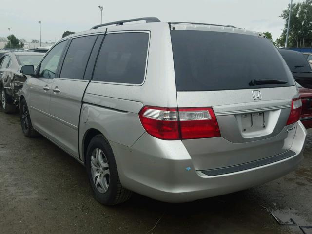 5FNRL387X5B125338 - 2005 HONDA ODYSSEY EX SILVER photo 3