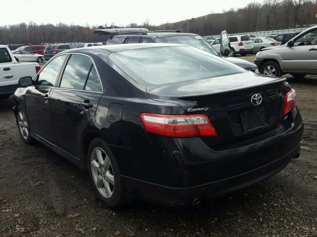 4T1BK46K39U076297 - 2009 TOYOTA CAMRY SE BLACK photo 3