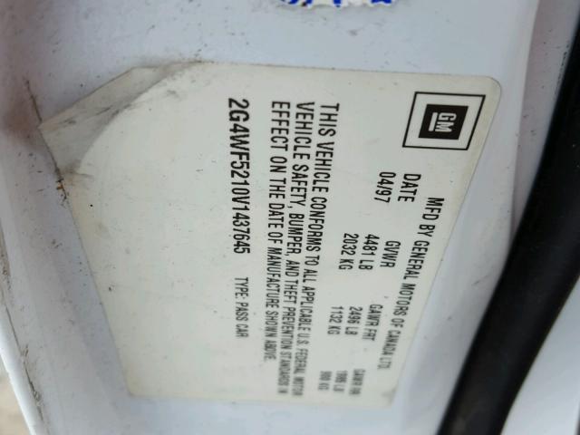 2G4WF5210V1437645 - 1997 BUICK REGAL GS 白色 照片 10