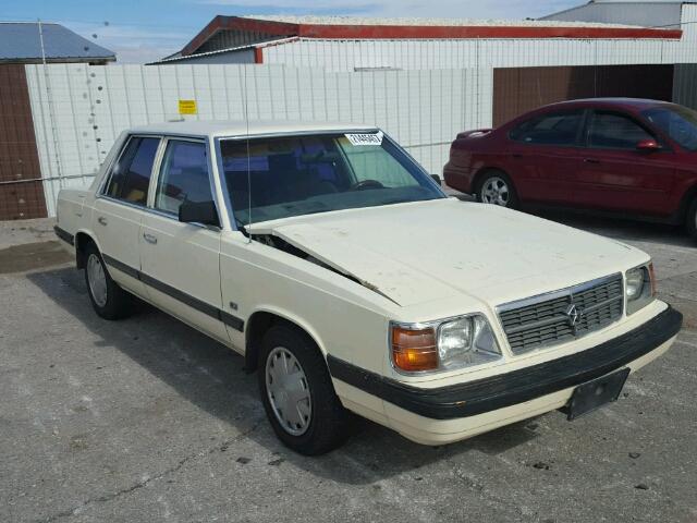 1B3BK46D4KC425552 - 1989 DODGE ARIES LE BEIGE photo 1