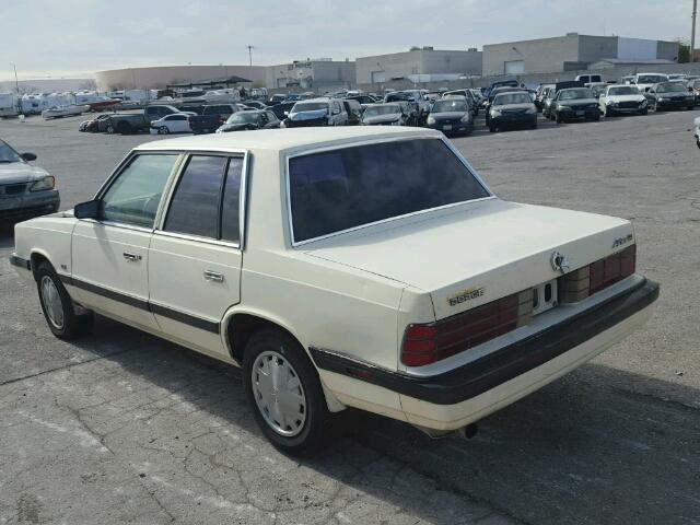 1B3BK46D4KC425552 - 1989 DODGE ARIES LE BEIGE photo 3