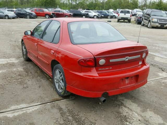 1G1JH52F537302836 - 2003 CHEVROLET CAVALIER L RED photo 3