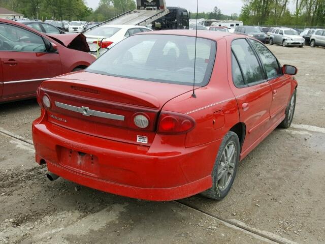 1G1JH52F537302836 - 2003 CHEVROLET CAVALIER L RED photo 4