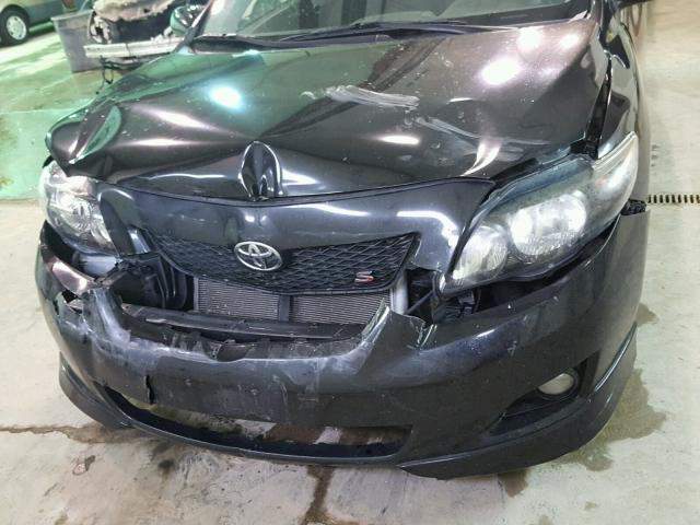 1NXBU4EE9AZ327074 - 2010 TOYOTA COROLLA BA BLACK photo 9