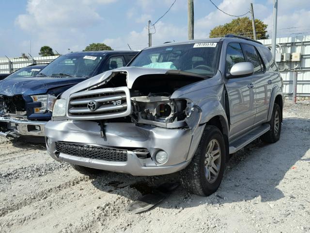 5TDZT38A84S221944 - 2004 TOYOTA SEQUOIA LI SILVER photo 2