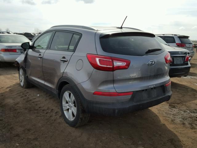 KNDPB3A28C7288386 - 2012 KIA SPORTAGE B BROWN photo 3