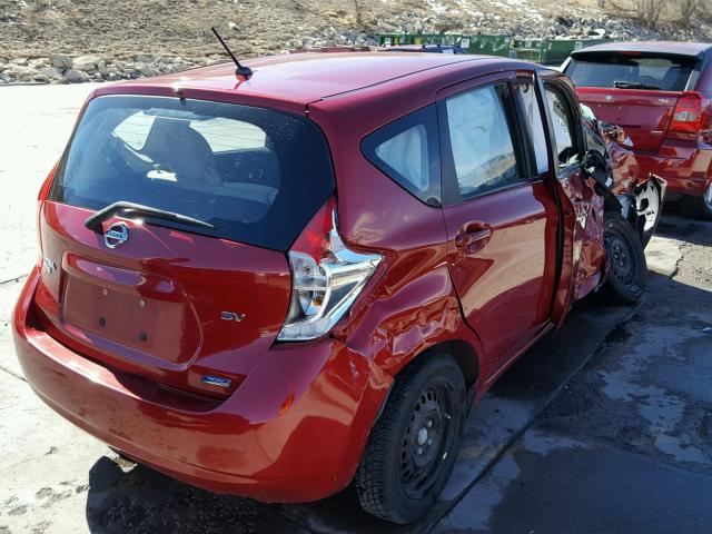 3N1CE2CP3FL352281 - 2015 NISSAN VERSA NOTE RED photo 4