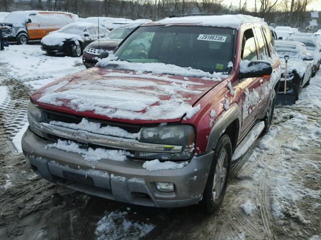 1GNDT13S732159738 - 2003 CHEVROLET TRAILBLAZE MAROON photo 2