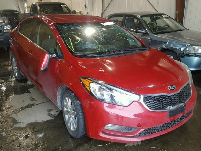 KNAFX4A80E5119580 - 2014 KIA FORTE EX RED photo 1