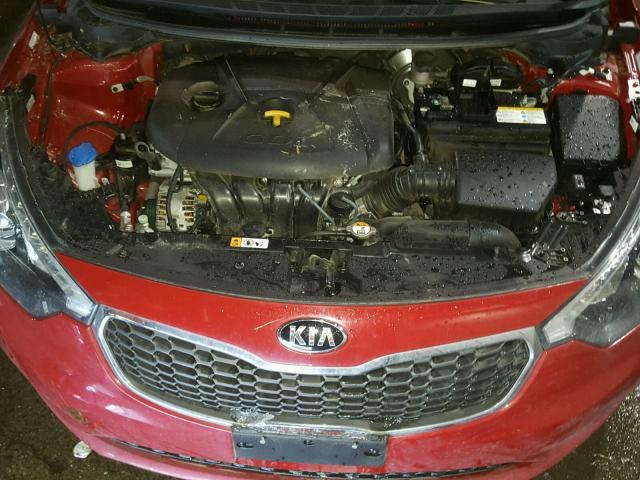 KNAFX4A80E5119580 - 2014 KIA FORTE EX RED photo 7