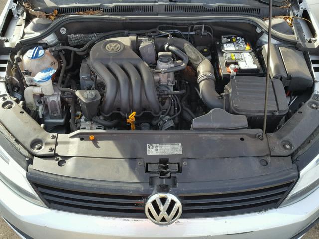 3VW2K7AJ5BM307809 - 2011 VOLKSWAGEN JETTA BASE Արծաթագույն լուսանկար 7