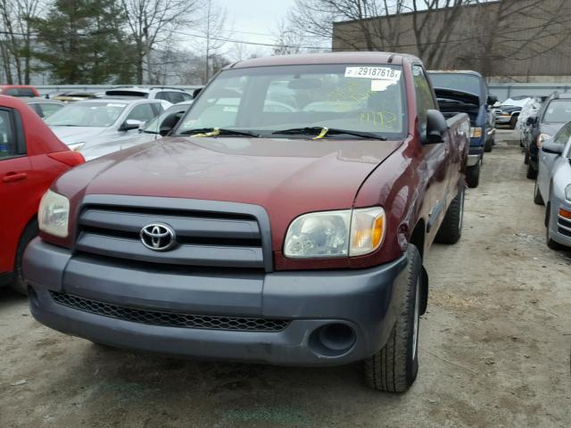 5TBJU32115S447966 - 2005 TOYOTA TUNDRA BURGUNDY photo 2