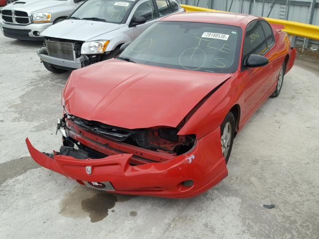 2G1WX12KX49428673 - 2004 CHEVROLET MONTE CARL RED photo 2