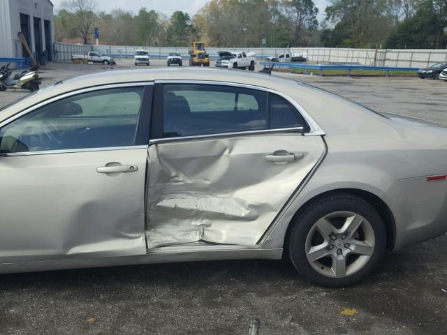 1G1ZB5EB6AF115928 - 2010 CHEVROLET MALIBU LS ოქროსფერი ფოტო 9