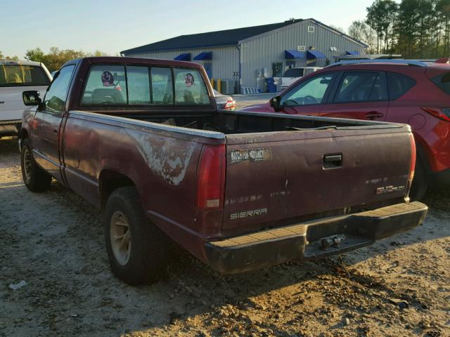 1GTEC14Z4PE559897 - 1993 GMC SIERRA C15 BURGUNDY photo 3