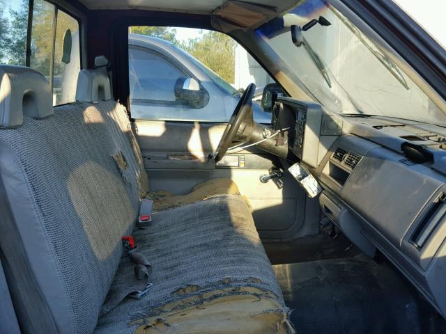 1GTEC14Z4PE559897 - 1993 GMC SIERRA C15 BURGUNDY photo 5