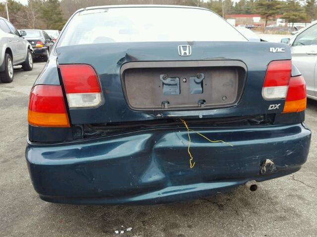 2HGEJ6625WH541811 - 1998 HONDA CIVIC DX BLUE photo 9